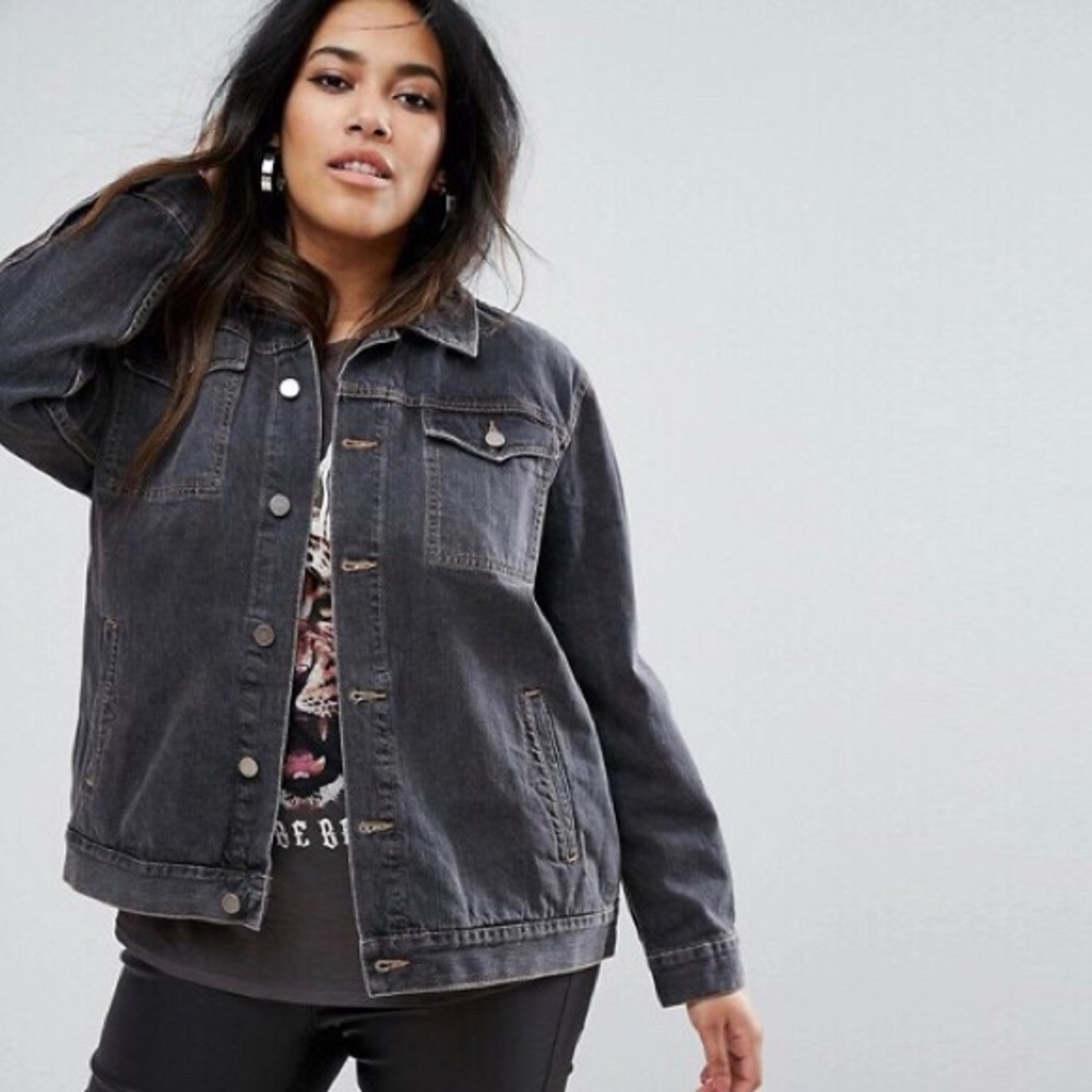 ASOS CURVE Black Jean Jacket